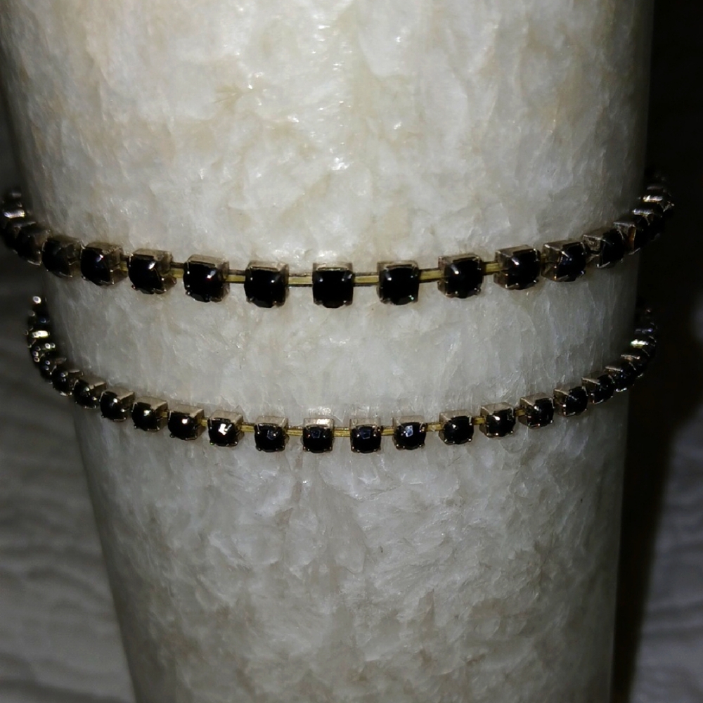 Elegant Black and Silver Women's Bracelets